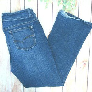 DKNY Women's SOHO Boot Cut Blue Jeans Size 8 Stretch Dark Wash